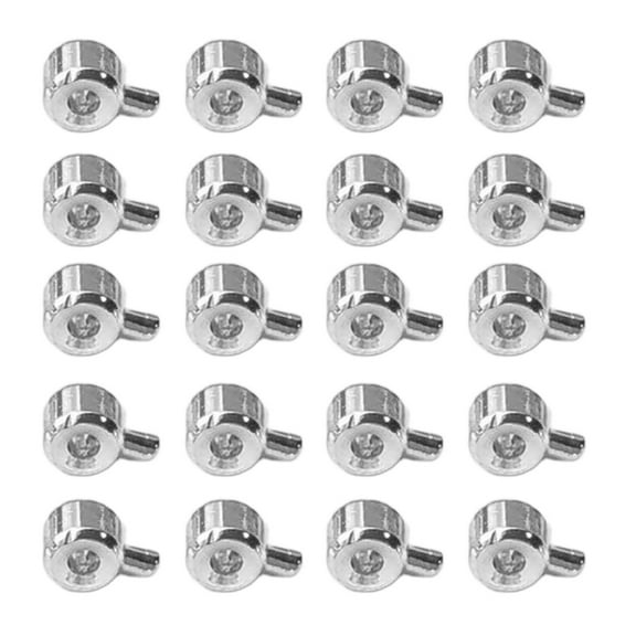 SIEYIO Set of 20 Stainless Steel Clasps Handmade Accessories Jewelry Making Parts Positioning Clasp Crimp End Beads for Jewelry