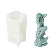 SIEYIO Silicone Mold Large Oceanid Mermaid Candle Resin Mould DIY Shell Conch Soap Mold