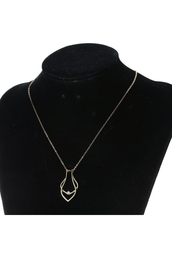 Silver Geometric Necklace Engagement Ring Keeper Jewelry Gifts for Women Wife Girlfriend Ring Holder Nurse Gold Silver