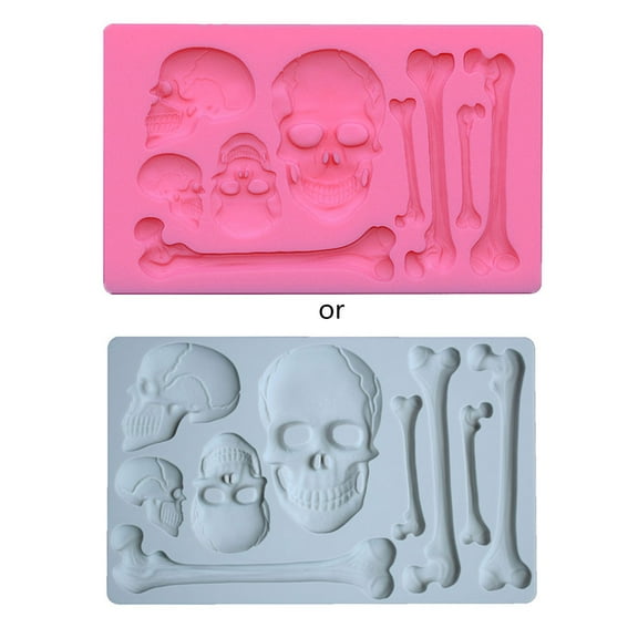 SIEYIO Skull for Head Bone Epoxy Resin Mold Halloween Decorations Silicone Mould DIY Crafts Ornaments Casting Tools
