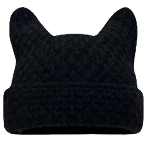 SIEYIO Soft Knitted Hats Skullies Beanie Crochet Knitted Hat Devil Horn Hat Beanie