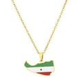 thumbnail image 1 of SIEYIO Somaliland Map Flag Pendant Necklace Dripping Oil Retro Stainless Steel Chain, 1 of 12