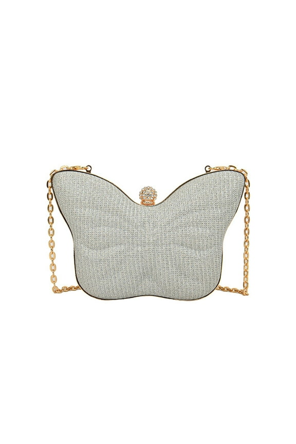 Sparkling Evening Bag Butterfly Shaped Shoulder Bag Purse Mini Crossbody Bag