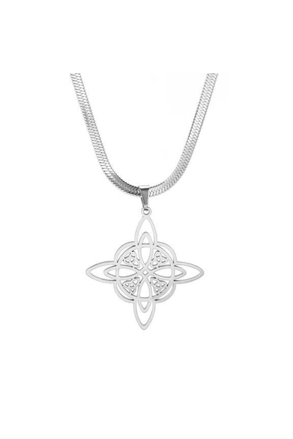 Stainless Steel Celtics Knot Necklace Supernatural Witch Pendant Jewelry Gift