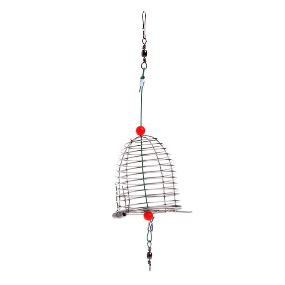 SIEYIO Stainless Steel Wire Fishing Trap Bait Cage Basket Feeder Holder Tackle Tool