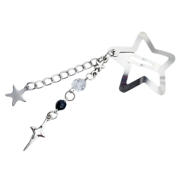 SIEYIO Star Hairpin Tassels Heart Beaded Hair Clip Metal Snap Hairclip Stylish Jewelry