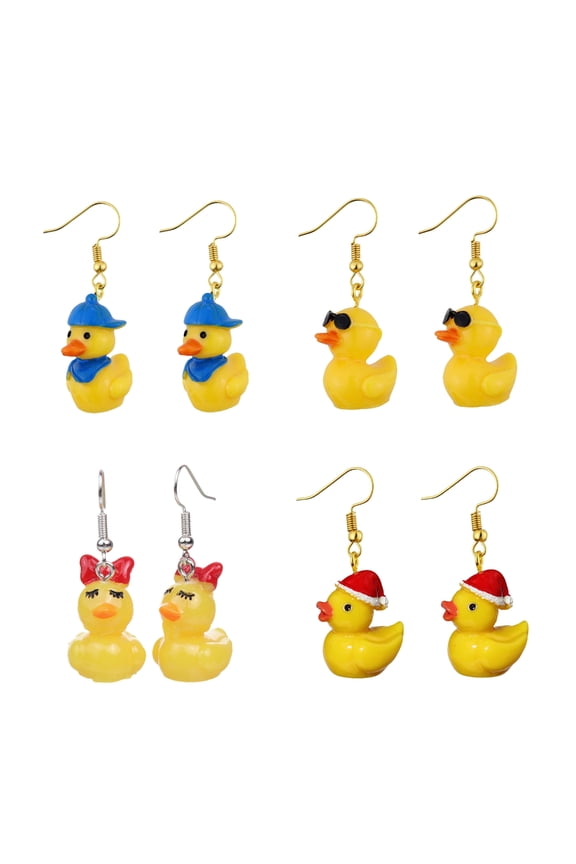 SIEYIO Stylish Yellow Duck Earrings Animal Inspired Stud Ear Rings Jewelry for Ladies