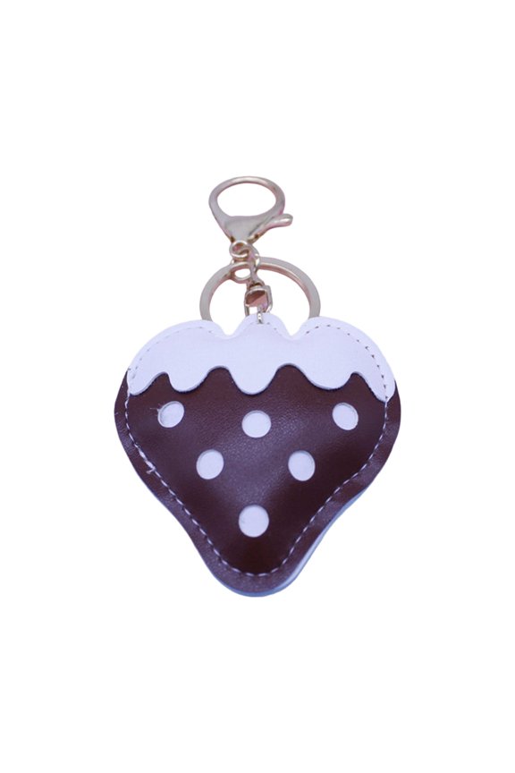 Sweet Strawberry Keyring PU Fashion Items Colorful Bag Ornament