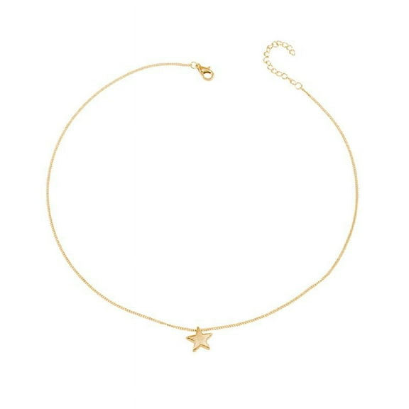 SIEYIO Sweet Stylish Star Pendant Necklace Dainty Star Sweater Chain Simple Y2K Jewelry