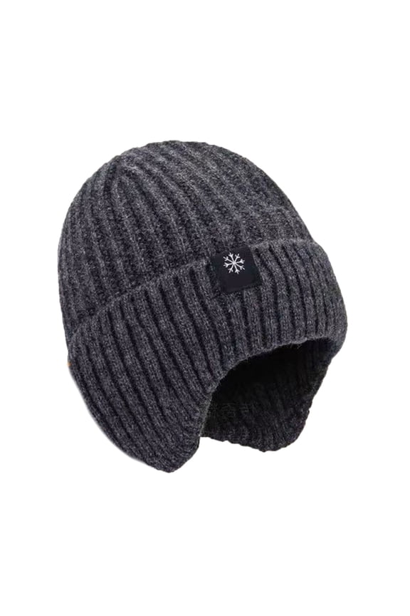 Thick Warm Earmuff Hat Ear Protections Hat for Men Caps Wool Knitted Hat