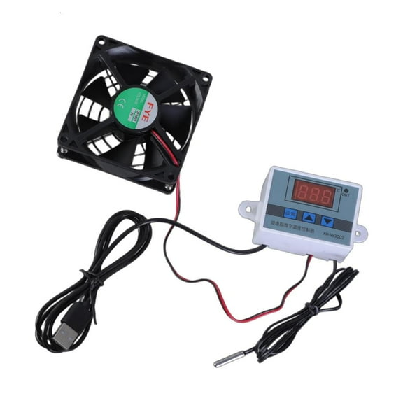 SIEYIO Three-speed USB Quiet 80mm Cabinet Fan with Temperature Control for AV Cabinets