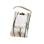 SIEYIO Travel Friendly Wet Wipe Storage Case Quilted Sturdy Cotton Storage Bag with Fashionable Stripe and Bowknot Detail