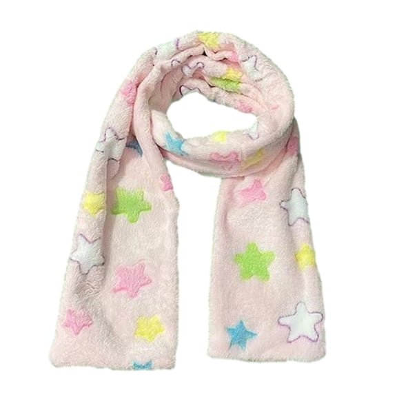 SIEYIO Trendy Colorful Star Scarf Thickened Long Warm Scarf for Men, Women, and Kids