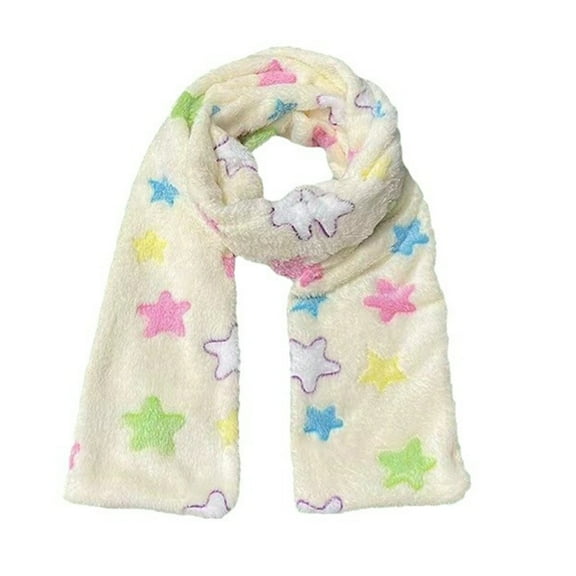 SIEYIO Trendy Colorful Star Scarf Thickened Long Warm Scarf for Men, Women, and Kids