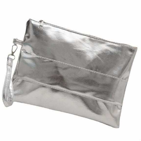 SIEYIO Trendy Envelope Styles Clutch Bag Sophisticated Metallic PU Handheld Wristlet Purse for Fashion Forward Females