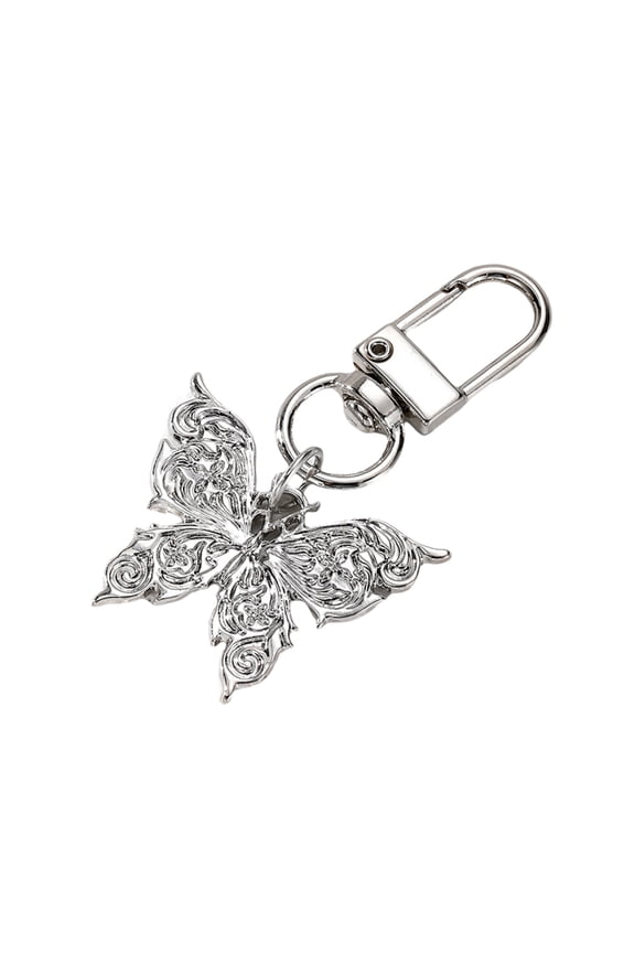 Trendy Resin Butterfly Key Holder Unique Bag Decoration Alloy Key Holder Ornament Keychain Accessory for Fashion Lover
