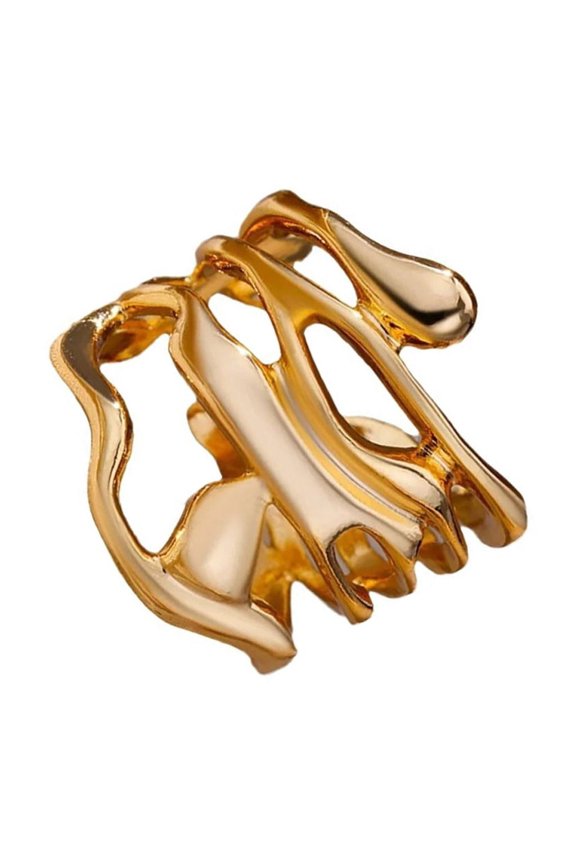 Trendy Sturdy Metal Rings With Lava Designs for Parties and Gatherings