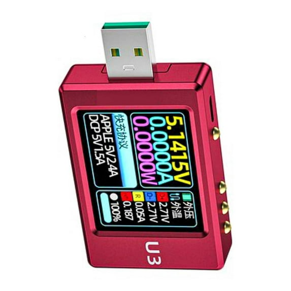 SIEYIO U3 USB Digital Voltmeter Ammeter USB Tester 4-24V 6A Fast Charge Detection Capacity Measurement Ripples Monitoring
