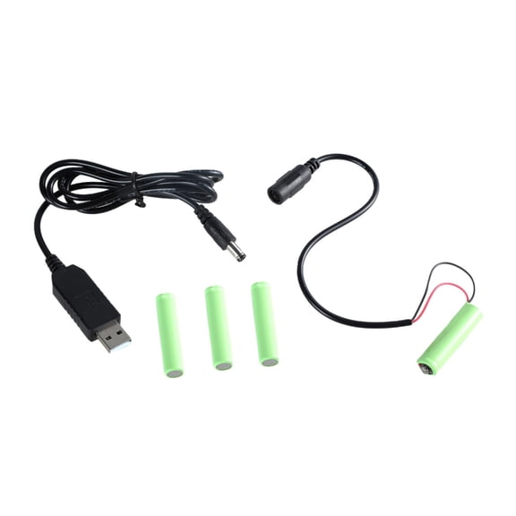 SIEYIO USB Input 5V Output 6V Battery Elimination Cable Power Cord for Replacing 4pcs 3A Batteries in Toys and LED Equipment