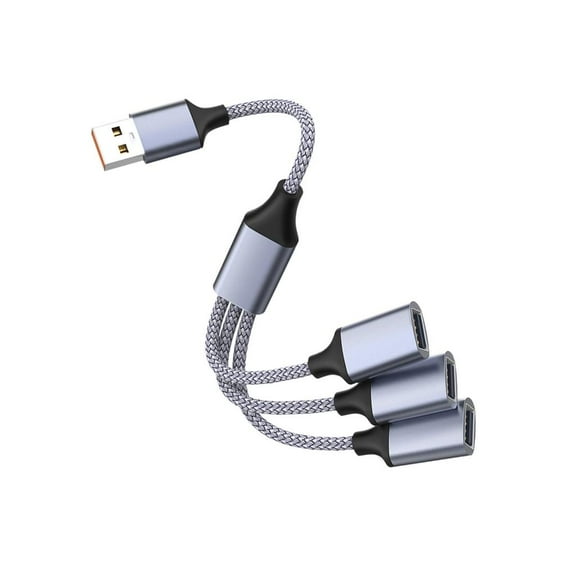 SIEYIO USB Y Splitter Cable for Charging OTG 3 in 1 USB Male to 3 USB 2.0 Female Extend