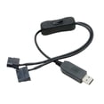 thumbnail image 1 of SIEYIO USB to 4 Pin PC Fan Power Adapter Cable 12V Sets Up Voltages Converter 41cm, 1 of 13
