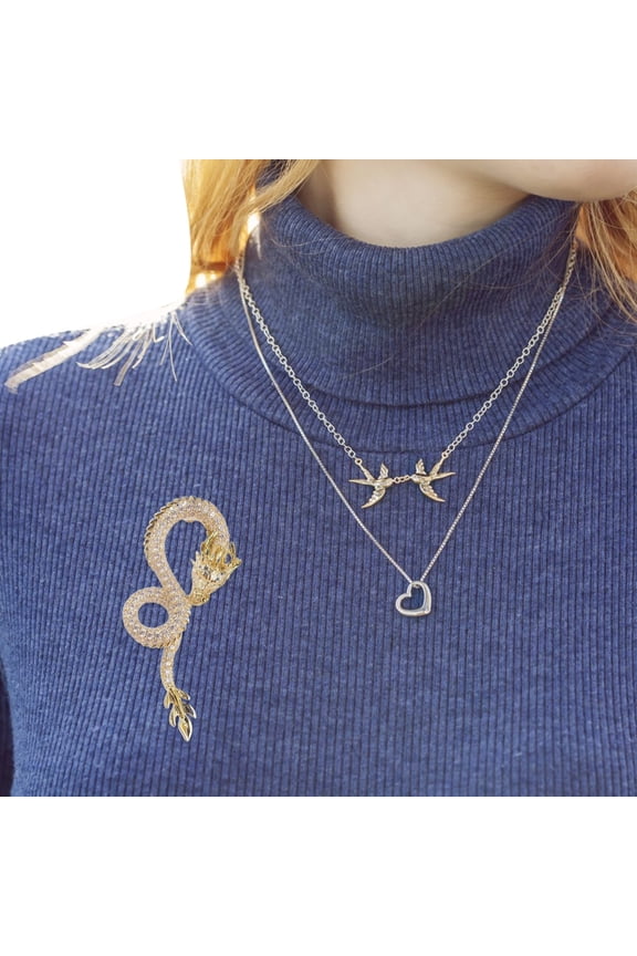 Unique Alloy Brooch Dragon Lapel Pin Dragon Badge Brooch Accessory Stylish Dragon Badge Pin for Fashion Enthusiasts