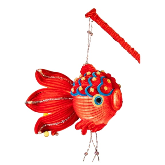 SIEYIO Unique Fish Paper Lanterns Adornment Handheld Autumn Festival Decoration