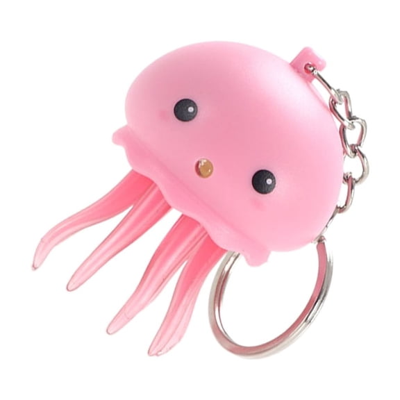 SIEYIO Unique Glowing Jellyfish Keychain Fashion Octopus Toy Keyring Colorful Jellyfish Keyholder for Anxiety Stress Relief