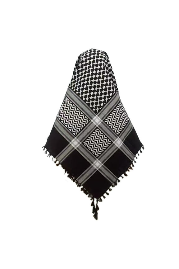 Versatile Headwrap Shemagh Scarf for Muslims Arab Keffiyeh Headscarf for Arabian Dubai Military Tactics Neck Wrap Shawl