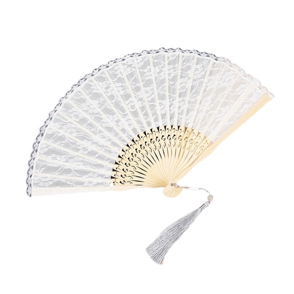 SIEYIO Vintage Foldable Lace Hand Fan For Weddings Dance Performances Home Decors Gift
