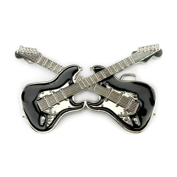 SIEYIO Vintage Metal Guitar Shape Belt Buckle Delicate Belt Buckle Accessories Waistband DIY Western Cowboy Rock Style