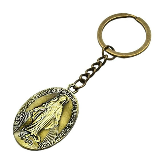 SIEYIO VirginMary Pendant Keyring Catholic Alloy Keychains Car Rings Jewelry Catholic Gift
