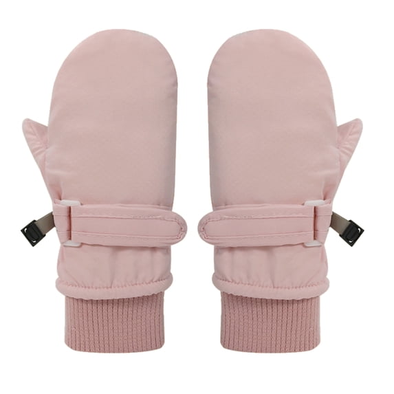 SIEYIO Warm Baby Toddler Winter Ski Gloves with String Cold Weather Mittens for Boys & Girls Fleece Lined Insulated Snow Gloves