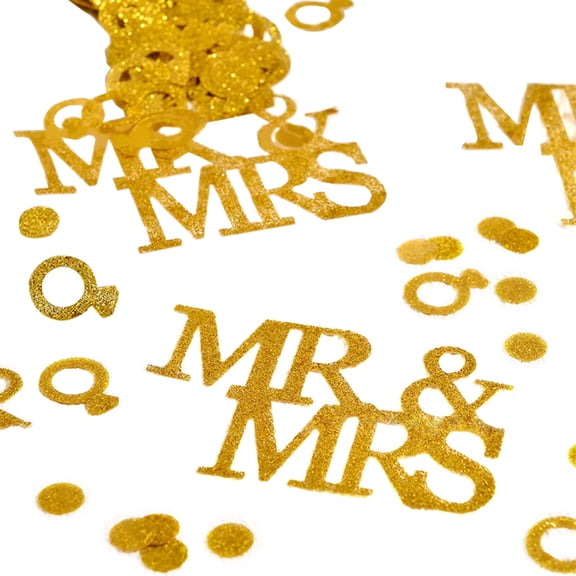 SIEYIO Wedding Rings Confettis for Wedding Decoration Glittering Wedding Table Confettis for Bridal Showers Engagements
