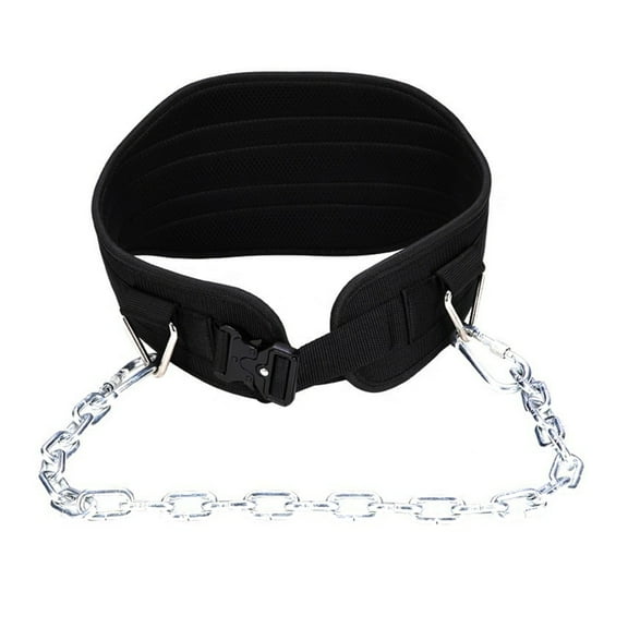 WINDLAND Weighted Dip Belt with Steel Chain for Pullups, Gym Workout Lifting Chain Belt, Weight Lifting Dipping Belt with Chain