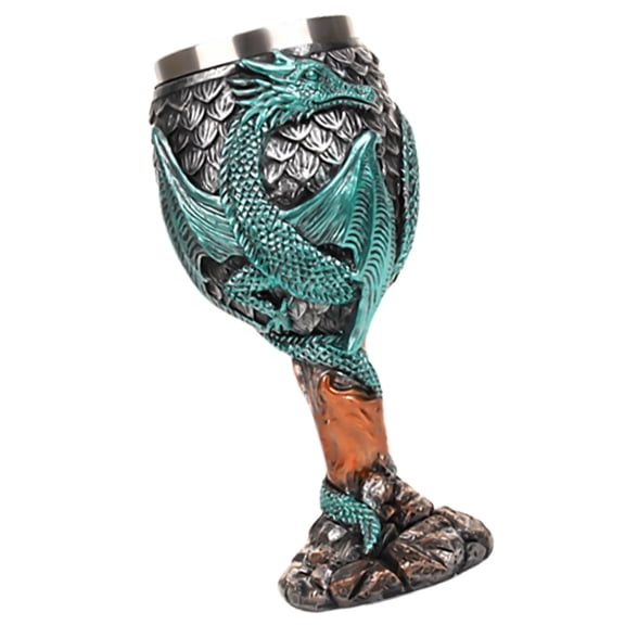 SIEYIO Wine Cup Antique Dragon Pattern High Stem Drinking Glass Wine Glass Present