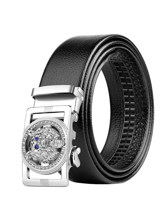 Wolf Buckle Belt for Men Western Cowboy Belt Classical Birthday Gift