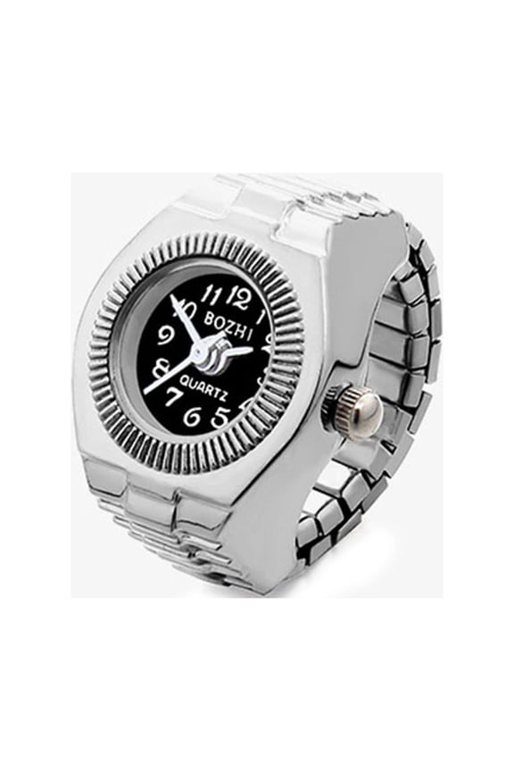 Women Finger Watch Quartz Ring for Men Women Finger Watch for Creative Elastic Round Quartz Finger Ring Watches Jewelry