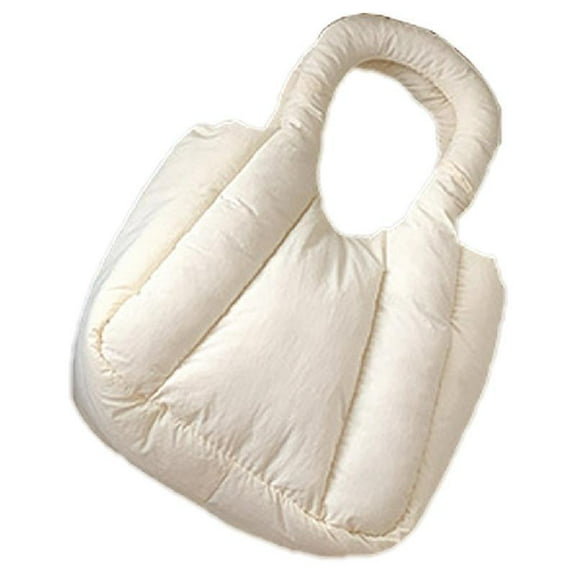SIEYIO Women Solid Color Pleated Puffer Crossbody Bag Top Handle Chain Padded Handbag