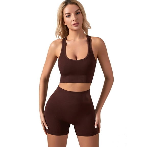 SIEYIO Women Sports Bras and High Waist Leggings Set Two Pieces Workout Outfit Yoga Bra