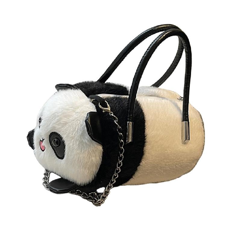 Fuzzy Chain Shoulder Bag