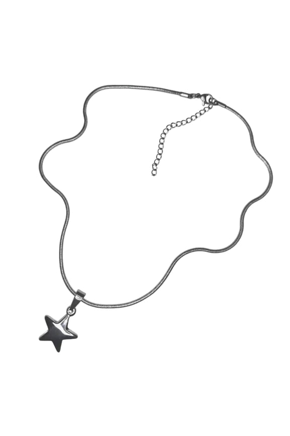 Y2K Hip Hop Cool Clavicle Shiny Star Pendant Necklace for Men Women Beads Chain Choker Korean Fashion Jewelry Ornament