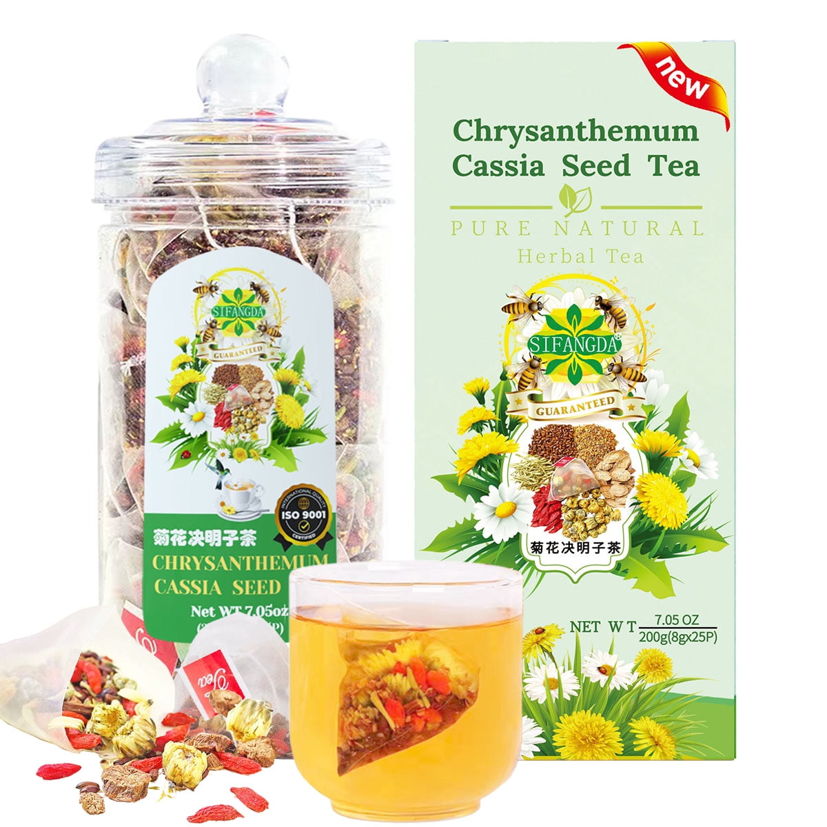 SIFANGDA Chrysanthemum Cassia Seeds Tea Bags??????Natural Herbal