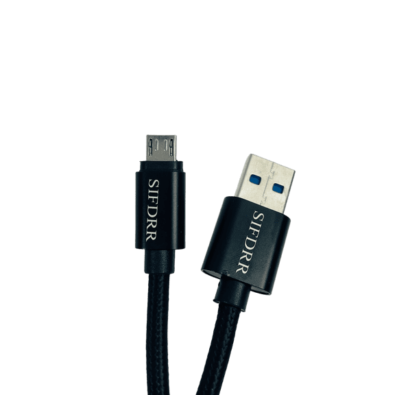 SIFDRR Micro USB Data Cable, 2 Meters, USB A to Micro USB Data Cable, Black