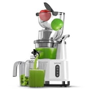 SiFENE Cold Press Juicer Machine, 200W Masticating Juicer with Wide Feed Chute, Easy to Clean, High Juice Yield, Quiet Operation, Slow Juicer for Fruits & Vegetables, Countertop Use, White