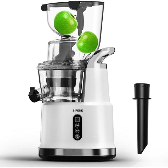 SiFENE Cold Press Juicer Machine - 250W, 83mm Dual Mouth, Easy Clean - White