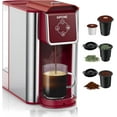 thumbnail image 1 of SiFENE 3-in-1 Single Serve Coffee Maker - Removable Water Reservoir - Red, 1 of 8