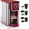 thumbnail image 1 of SIFENE 3-in-1 Single Serve Coffee Maker, Compatible with K Cup Capsules & Grounds, Auto Shut off, Fast Brew, Compact Design, Tea Maker, 50 oz Removable Reservoir, Home Office Use, Red, 1 of 9