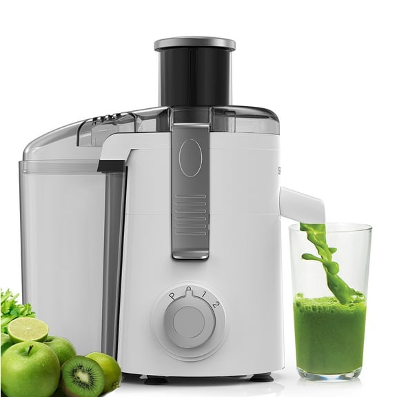 SiFENE Centrifugal Juicer Machine, 350W, 2-Speed, Compact - Easy Clean - White