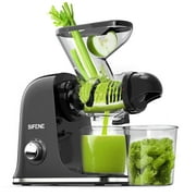 SIFENE High Performance Vegetable and Fruit Juicer Machine, Slow Masticating, Freedwide Chute, Noise Reduction Motor, Easy Clean, BPA Free - Sophisticated Black Design